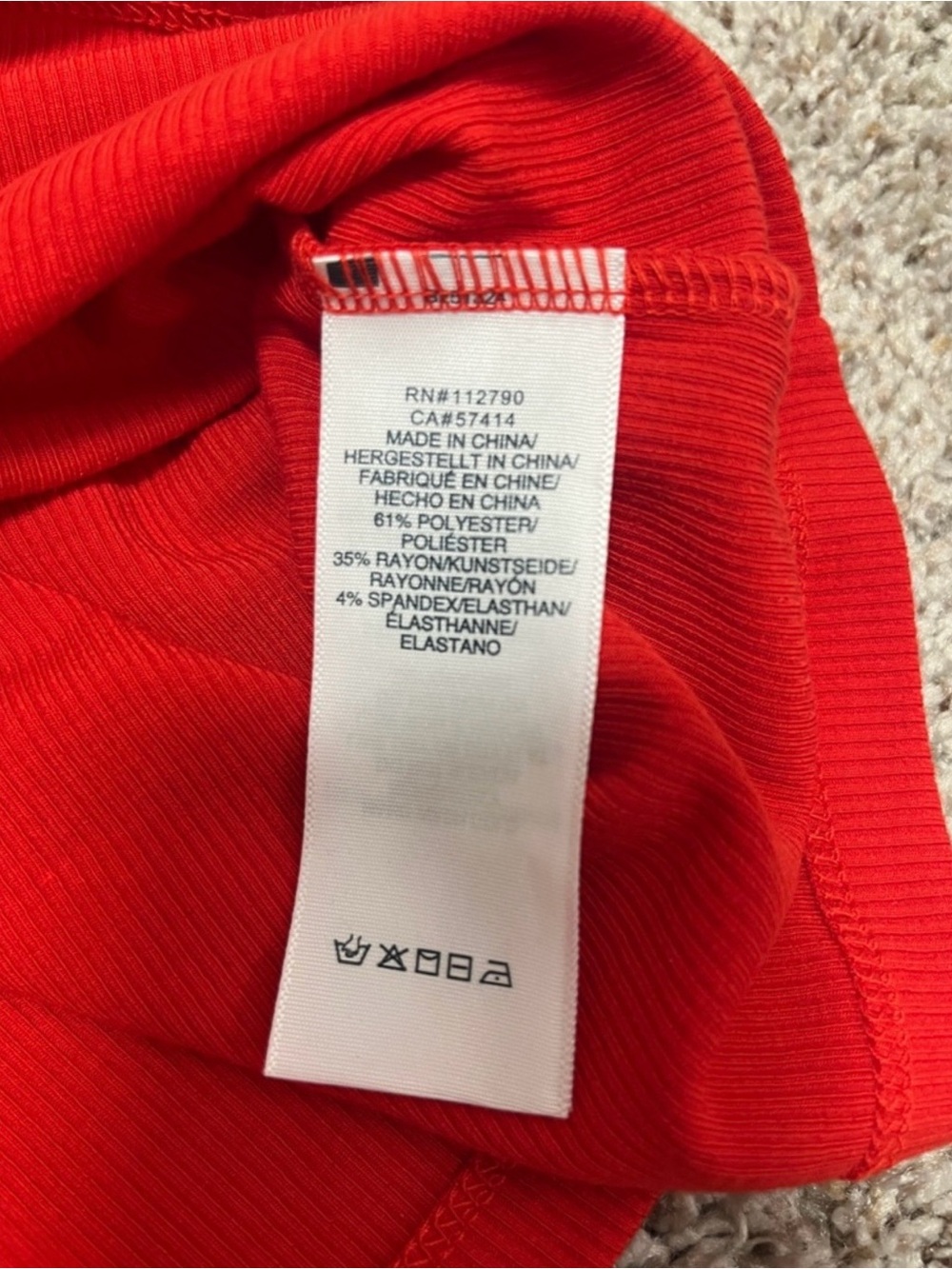 True Religion Red Tank with Rhinestone Script Logo - Picture 4 of 5